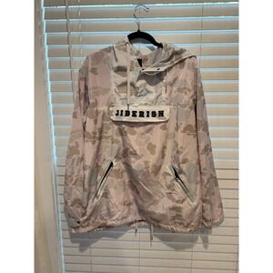 Jiberish Denver Co Men XL Pink Camo Anorak Windbreaker Jacket‎ Mesh Lined Hooded